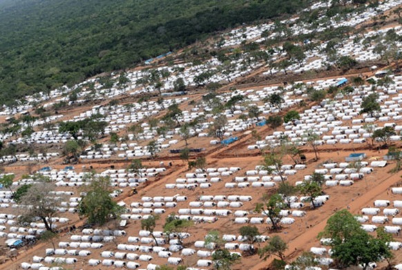 Satellite Image of Menik Farm (Credit: AFP Getty Images)