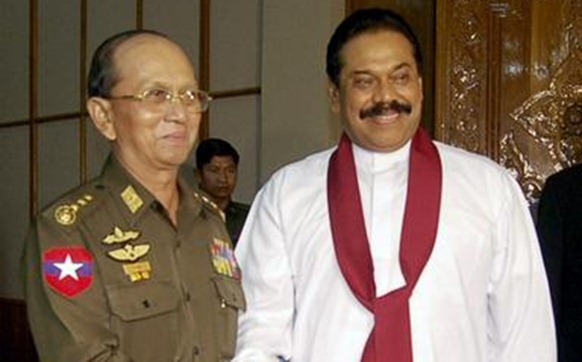Mahinda Rajapaksa in Myanmar, June 2009