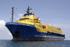 The Australian Customs vessel Oceanic Viking has not been allowed to dock. (Reuters: Vivek Prakash, file photo)
