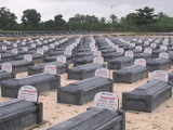 A cemetery in Sri Lanka where LTTE (Tamil Tiger) soldiers are buried.