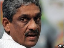 Gen Sarath Fonseka was arrested at his office on Monday night