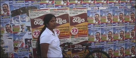Election posters have been part and parcel of recent Sri Lankan campaigns 