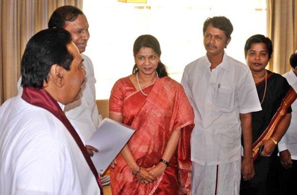 21 MPs from Tamil Nadu led by M.R. Baalu meet Sri Lankan President