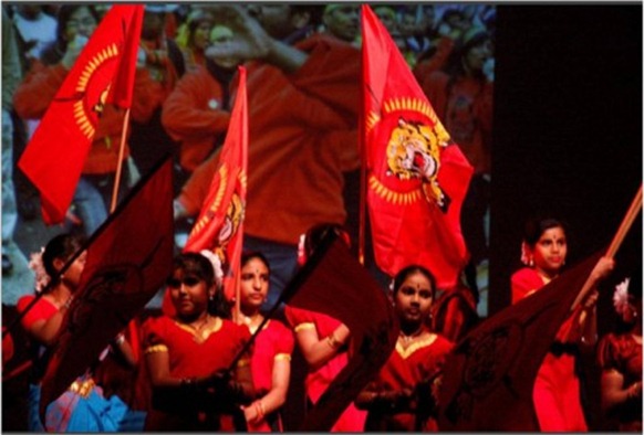 flag during the Sri Lankan