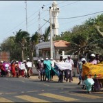 Women groups protest against SL Navy rape of Tamil children at Kaarainakar