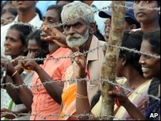 Hundreds of Tamil civilians were displaced by the fighting