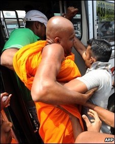 The arrested monks belong to a left-wing nationalist party