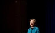 US Secretary of State Hillary Clinton speaks during a press conference