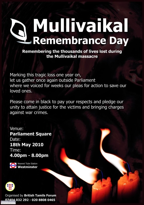 Mullivaikal Remembrance London2