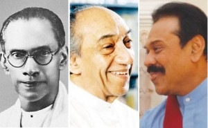 S.W.R.D. Bandaranaike, J.R. Jayewardene and Mahinda Rajapaksa
