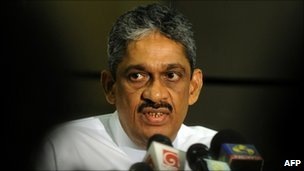 Sarath Fonseka led troops to victory last year over the Tamil Tigers, but then fell out with the president