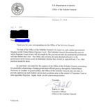 Response from the U.S. Justice Department