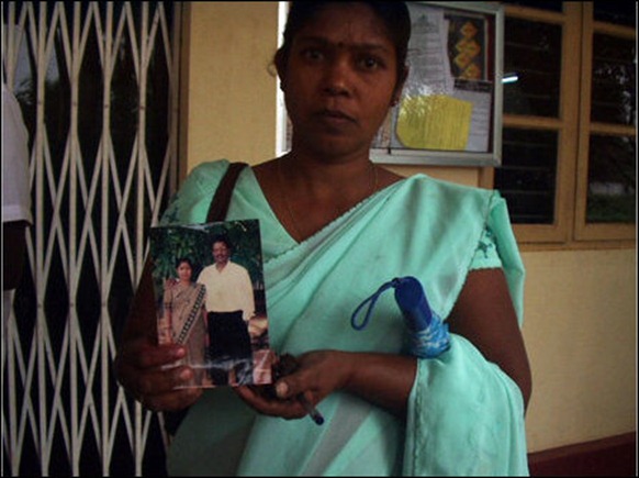 40-year-old Mironio Rayappu, the wife of former LTTE commander Yaan