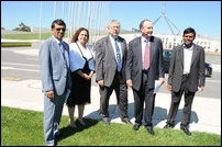 Dr Rajakulendran, Michelle Rowland, Laurie Ferguson, John Murphy, and Prof. Selvanathan