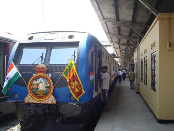 The Galle-Matara section of the Sri Lankan Railways, upgraded by IRCON, was thrown open for traffic on Wednesday. The renovated line cut travelling time by over 15 minutes over the 42-km stretch. Photo: R.K.Radhakrishnan 