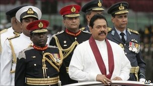 President Mahinda Rajapaksa was re-elected early last year