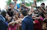 "Slumdog Millionaire" actor Anil Kapoor drew the loudest cheers on the "green" carpet (AFP, Jewel Samad)