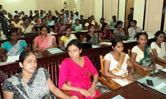 A section of 140 Sinhala SLAS officers brought to Jaffna on Monday