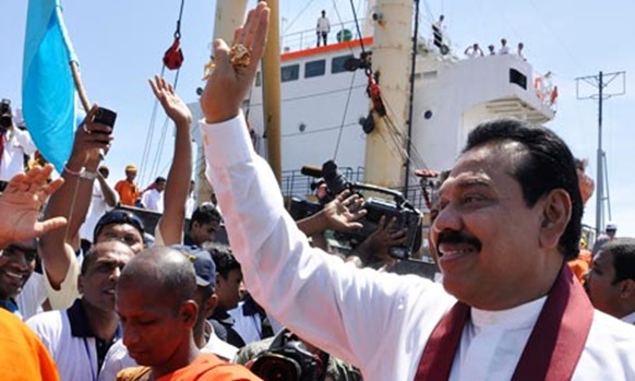 Sri Lanka's president, Mahinda Rajapaksa, who has been linked to war crimes in the fight against the Tamil Tigers. Photograph: Reuters