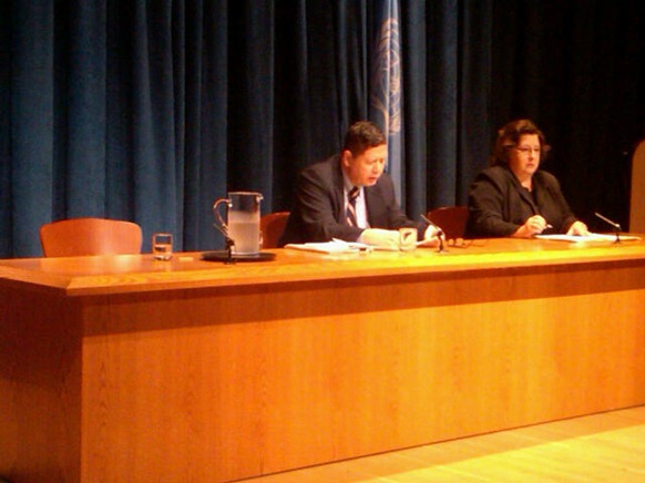 Darusman at UN Oct 20, Ban yelling at staff not shown (c) MRLee