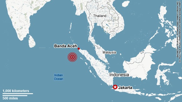 A 7.3-magnitude earthquake struck off the western coast of western Indonesia's Sumatra island early Wednesday