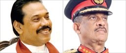 Mahinda Rajapaksa and Sarath Fonseka