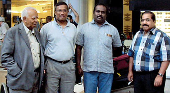 A four member TNA delegation arrived in South Africa to take part in the centenary celebrations of the ruling African National Congress. TNA leader, R. Sampanthan, M.A. Sumanthiran, Selvam Adaikalanathan and Suresh Premachandran soon after their arrival.