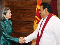 Maria Otero met president Rajapaksa