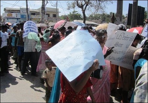 The civilian victims forced into the demonstration avoided showing their faces