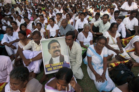 Sri Lankans gathered on Thursday to oppose a UN-proposed probe of abuses, saying it can be handled locally [Reuters]