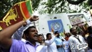 Sri Lankan demonstrators protest outside the UN office in Colombo in 2010 (AFP/File, Ishara S.Kodikara)