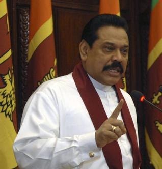 AP - Sri Lanka President Mahinda Rajapaksa 