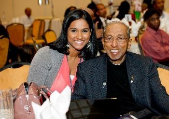 Fr. S J Emmanuel (right) with Canadian Tamil MP, Rathika Sitsabaiesan