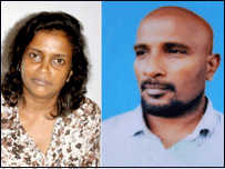 Gunaratnam and Artigalle were abducted on the 6th April