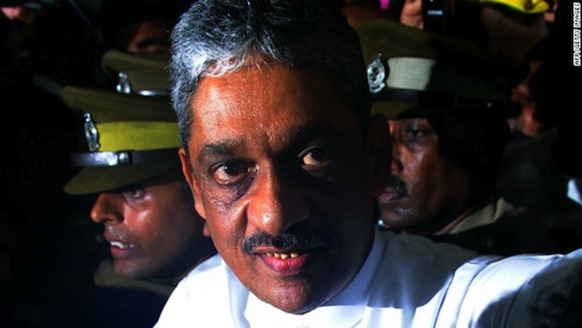 former military commander of Sri Lankan Army and common opposition’s presidential candidate General Sarath Fonseka - CNN