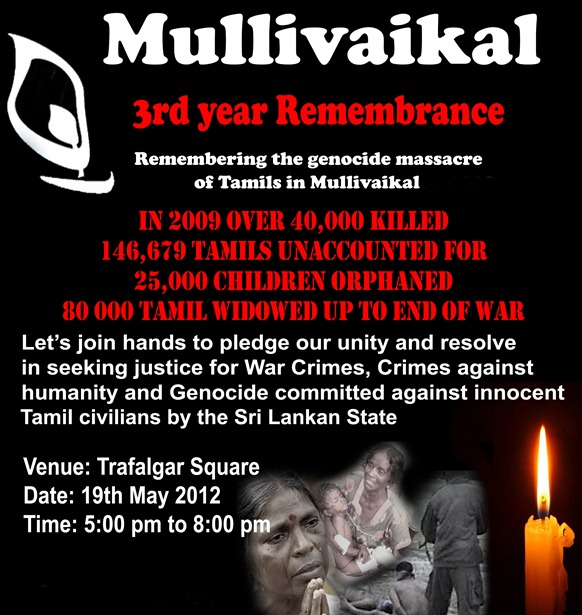 Mullivaikal Remembrance 2012 - London