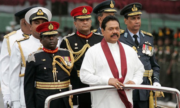 Sri Lankan president Mahinda Rajapaksa, who is due to dine with the Queen during her jubilee celebrations. Photograph: Chamila Karunarathne/AP