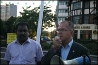 Former TNA MP S. Jeyananthamoorthy with Akif Wan, a representative from the Kurdistan National Congress (KNK)