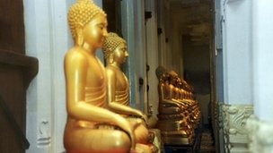 Mistreatment of Buddhist images and artefacts is strictly taboo in Sri Lanka