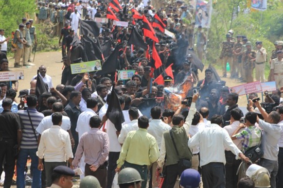 Protest by MDMK in Madhya Pradesh