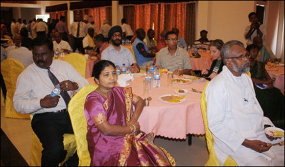 SL minister Douglas Devananda seeted in the front was the host of the commonwealth parliamentary delegates in Jaffna. 