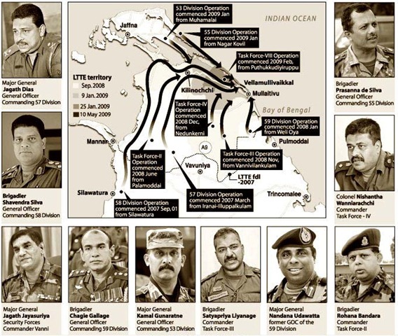 SLA command accused of committing war crimes during Mu'l'livaaykkaal massacre  (Photos: courtesy Sunday Observer)