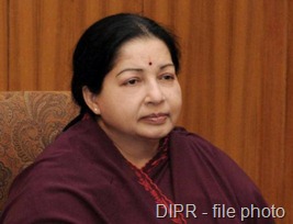 DIPR A file photo of Tamil Nadu Chief Minister Jayalalithaa. 