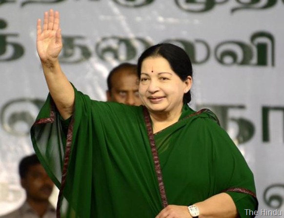 The Hindu A file photo of Tamil Nadu Chief Minister Jayalalithaa. 