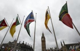 Flags of the Commonwealth Nations are shown in Parliament Square in London on March 10, 2013 (AFP/File, Justin Tallis)