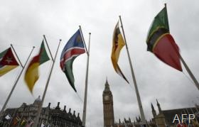 Flags of the Commonwealth Nations are shown in Parliament Square in London, on March 10, 2013 (AFP/File, Justin Tallis)