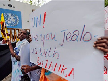 Sri Lanka UN Protest - Associated Press